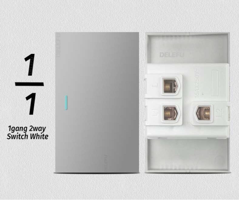 ViVeLUXUR Switch 1/1 gris 3 way