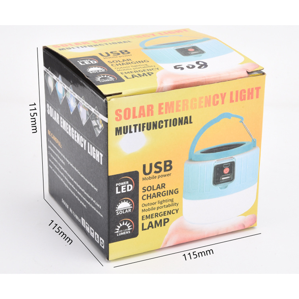 Portable solar lamp cilindro LED, carga celular, SOLAR EMERGENCY LIGHT