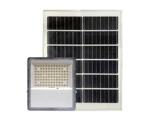 [5567] Flood light solar aluminio gris 200w, control remoto CXFL200