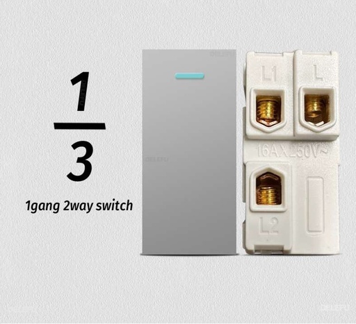 [9918] ViVeLUXUR Switch 1/3 Gris 3 way